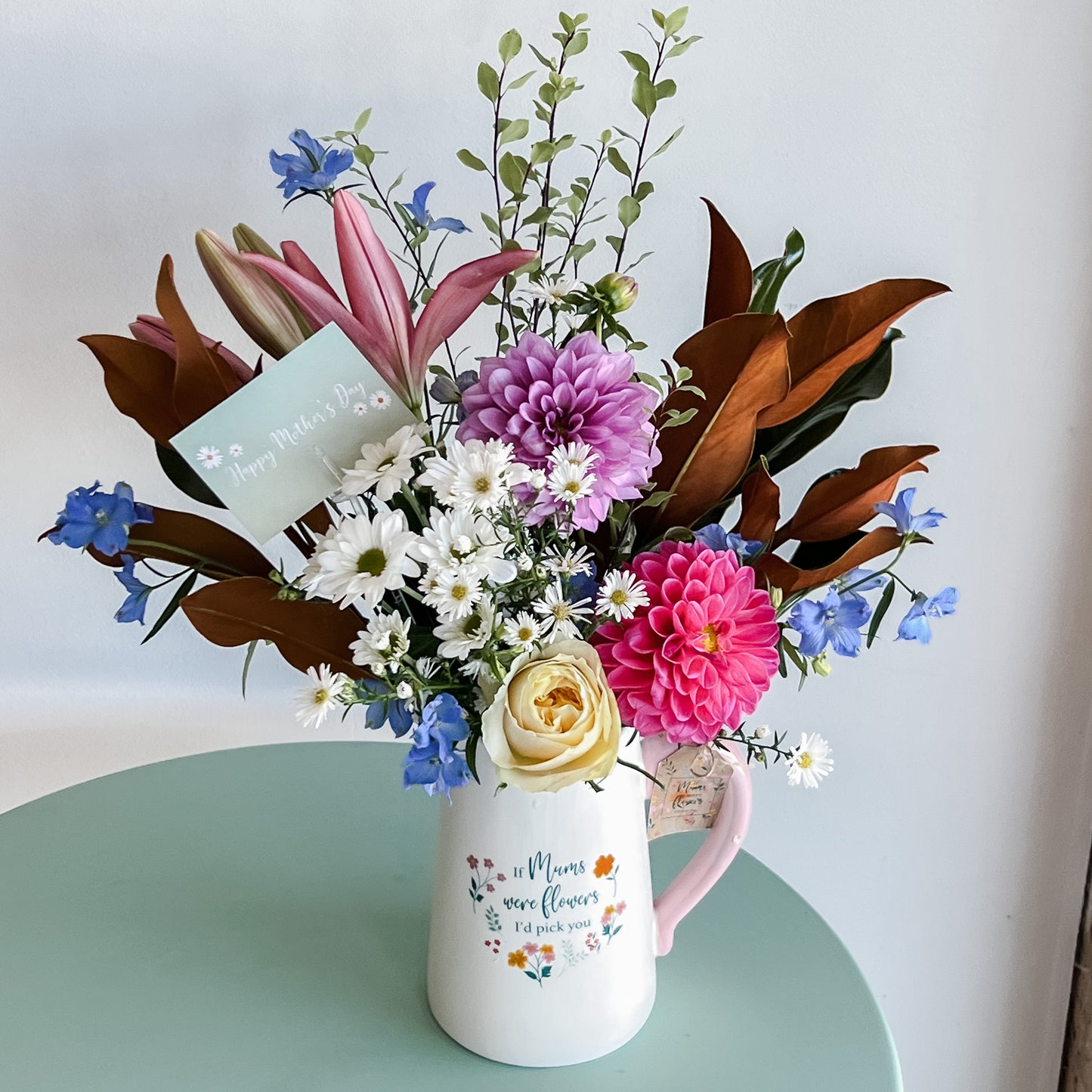 Keepsake Jug Vase filled with  Blooms