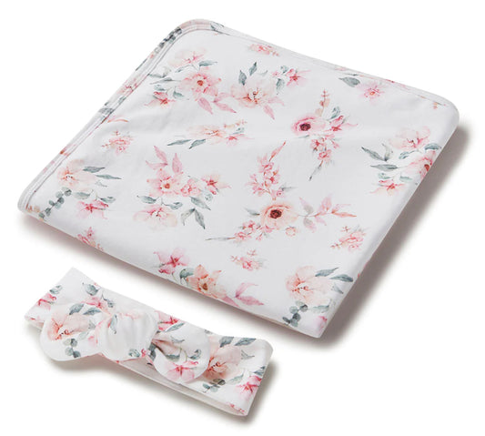 Camille Organic Jersey Wrap and Topknot Set - Snuggle Hunny