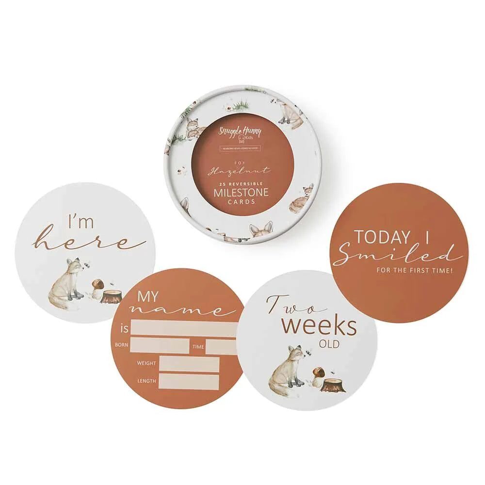 Fox & Hazlenut Milestone Cards - Snuggle Hunny