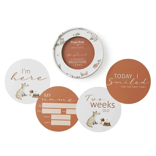 Fox & Hazlenut Milestone Cards - Snuggle Hunny